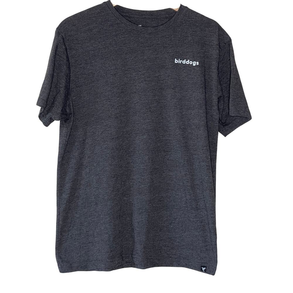 Birddogs Tee‎ Shirt Mens Large Short Sleeve Crew Neck Gray Cotton Graphic